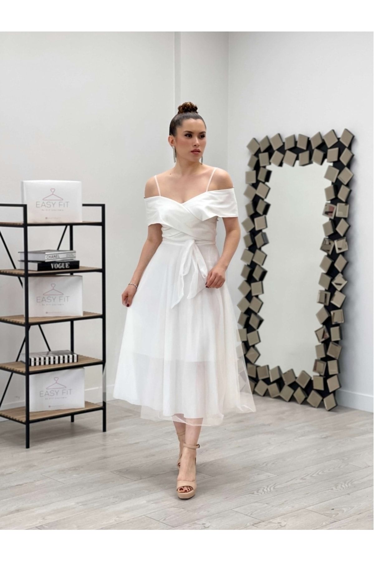 White midi new arrivals prom dress
