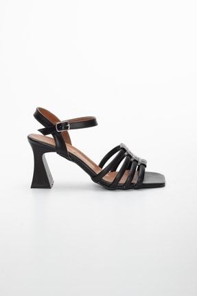 Kadın Siyah Cilt 7 Cm Modern Topuklu Ayakkabı lm2225