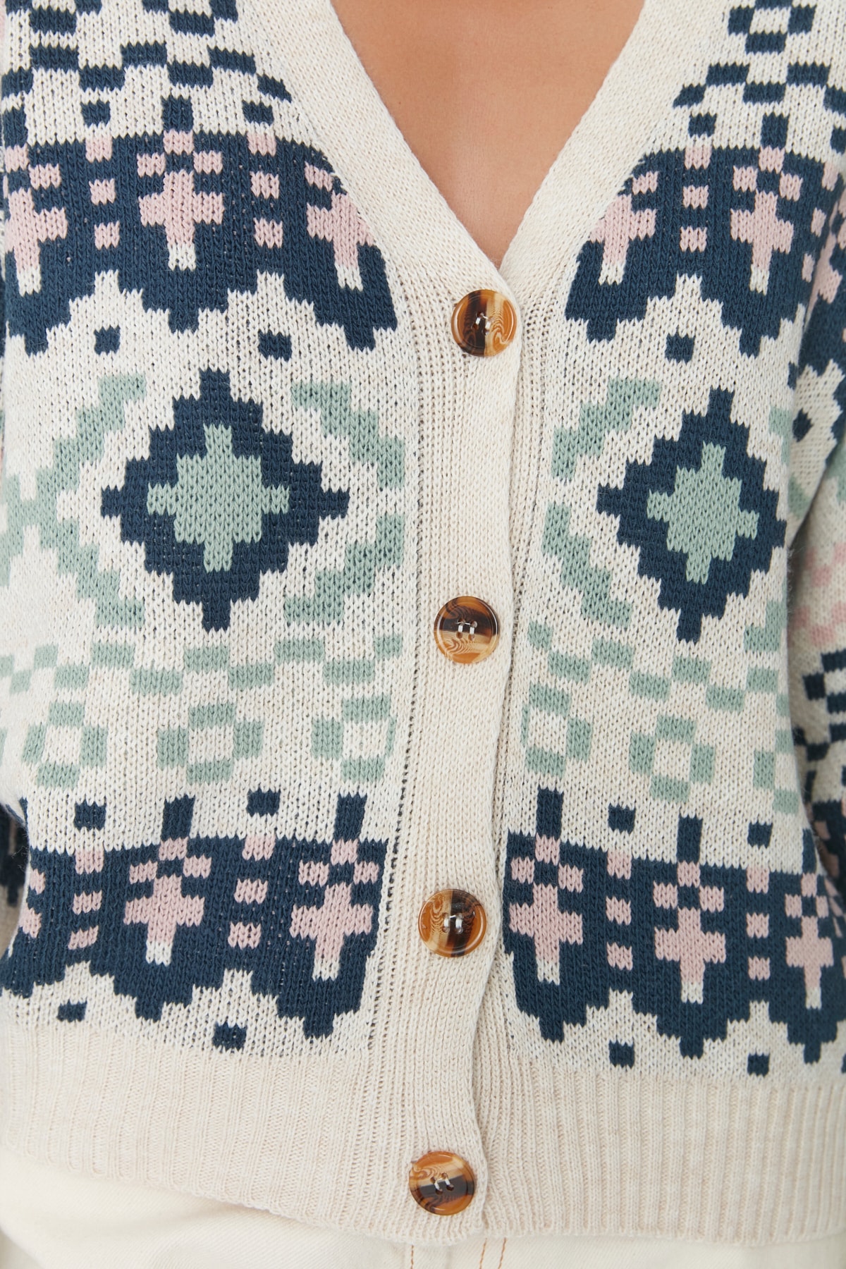 Trendyol Collection Kőből készült sajátmintás kötöttáru kardigán TWOAW22HI0329