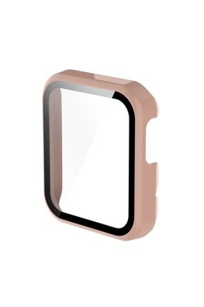 Xiaomi Mi Watch Lite Ekran Korumalı Sert Slim Rubber Kılıf - Pembe 1071202358398
