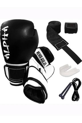 Alpha Boks Eldiveni Boxing Gloves Boks Bandajı Boks Dişliği Atlama Ipi Kick Boks Eldiven Seti TYC00462899523