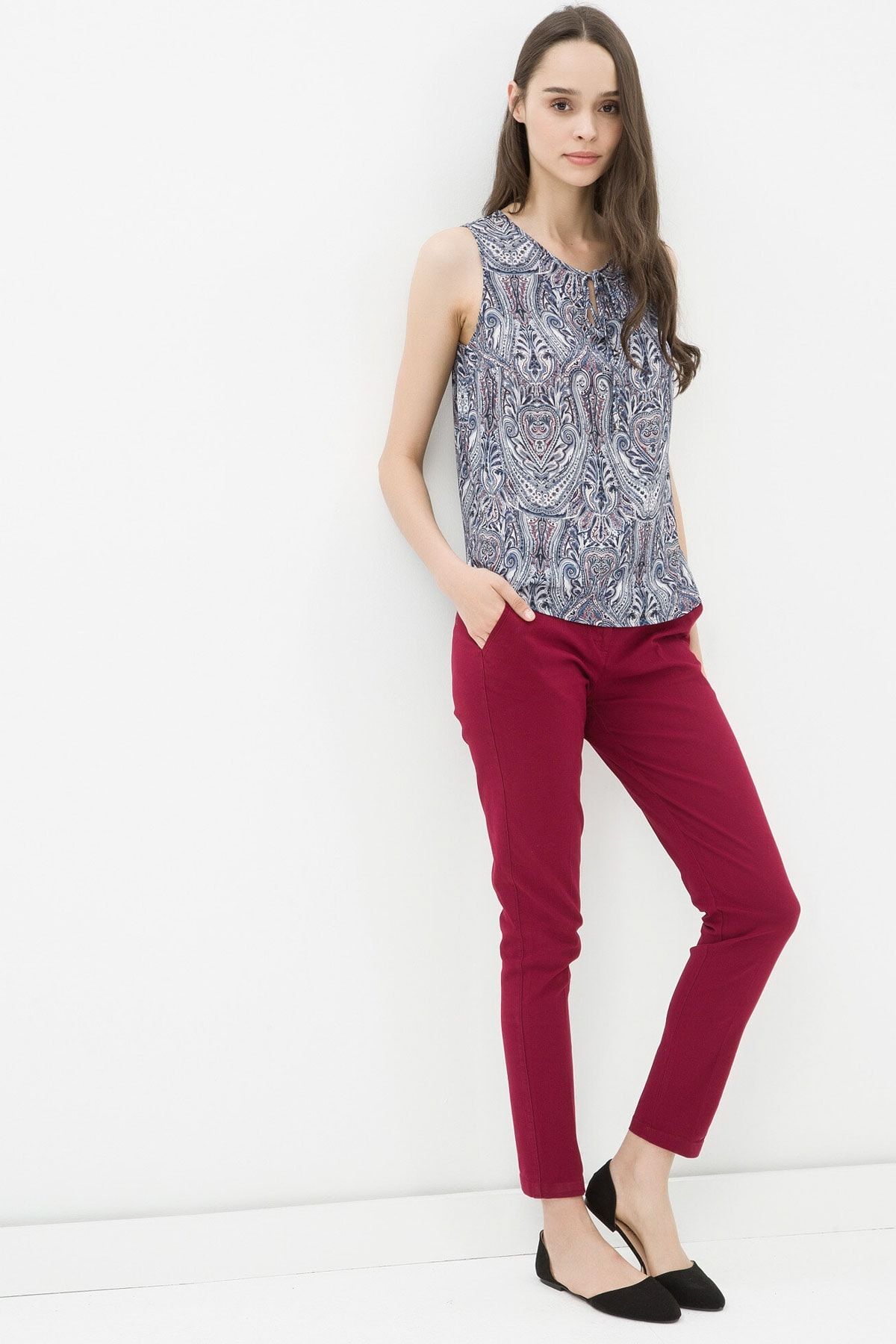 Koton Hose Bordeaux Skinny Fast ausverkauft