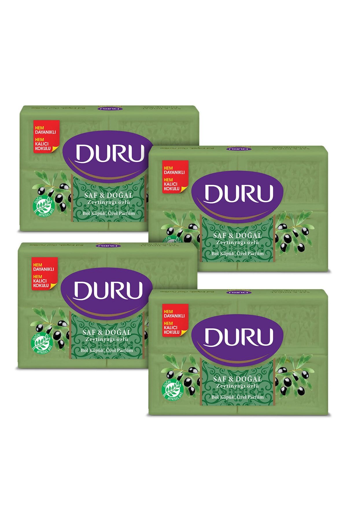 صابون 16 تکه با عصاره روغن زیتون خالص و طبیعی 4x600 گرم Duru