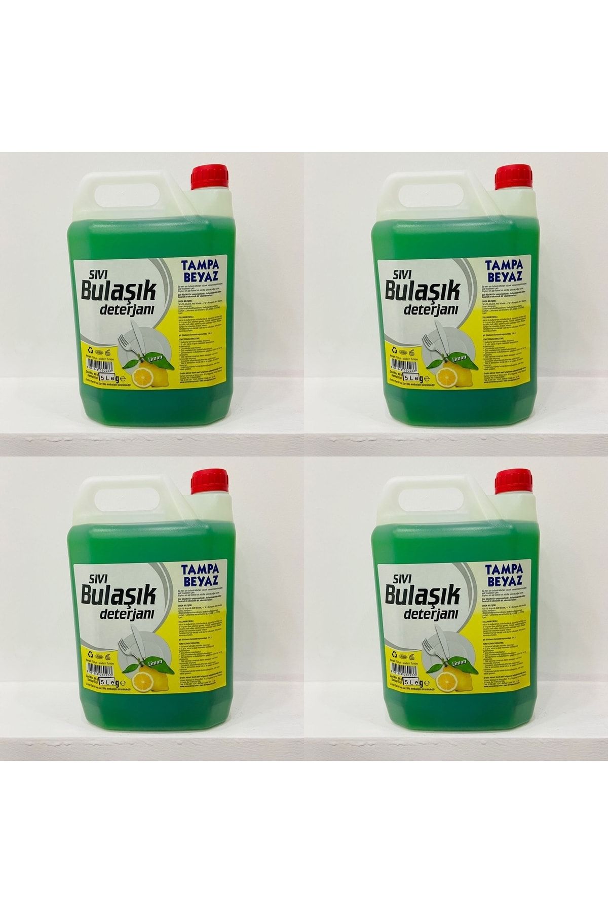 TAMPA Sıvı Bulaşık Deterjanı 5 Litre 4'lü Dev Set