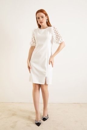 Kadın Beyaz Mini Elbise 22Y012014