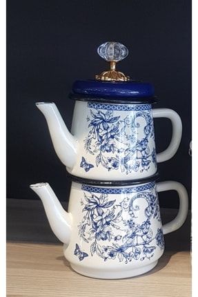 Vintage Blue Emaye Çaydanlık Seti BLUECAYDANLIK