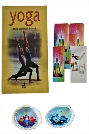 Yoga Kitabı + Yoga Kartları + 2 Adet Antistres Dekoratif Deniz Kabuğu Jel Mum Seti 552836