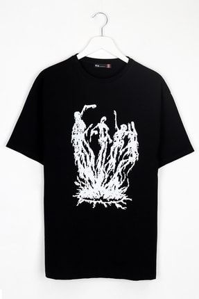Death Hallow Siyah Oversize Unisex Tshirt 816E0733