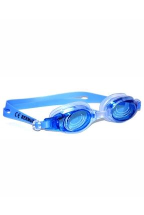 Silikonlu Antifog Yüzücü Gözlüğü Çantalı Mavi 194
