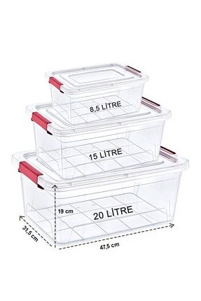 Smart Box Saklama Kabı 3'lü Paket 8-15-20 Litre TRN-157SB-01