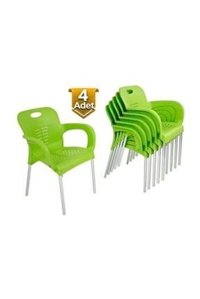 4 Adet Çok Sağlam Plastik Sandalye - Uzun Ömürlü Snd54