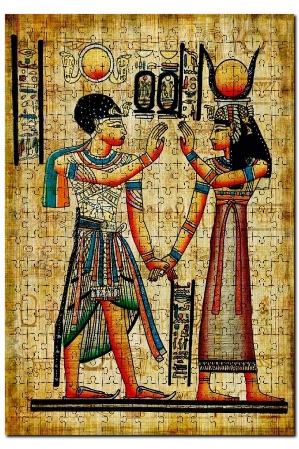 Cakapuzzle Antik Mısır Papyrus Thema Görseli 1000 Parça Puzzle Yapboz Mdf (AHŞAP)