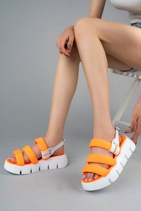 Kadın Turuncu Sandalet ELD-SANDALET-1300