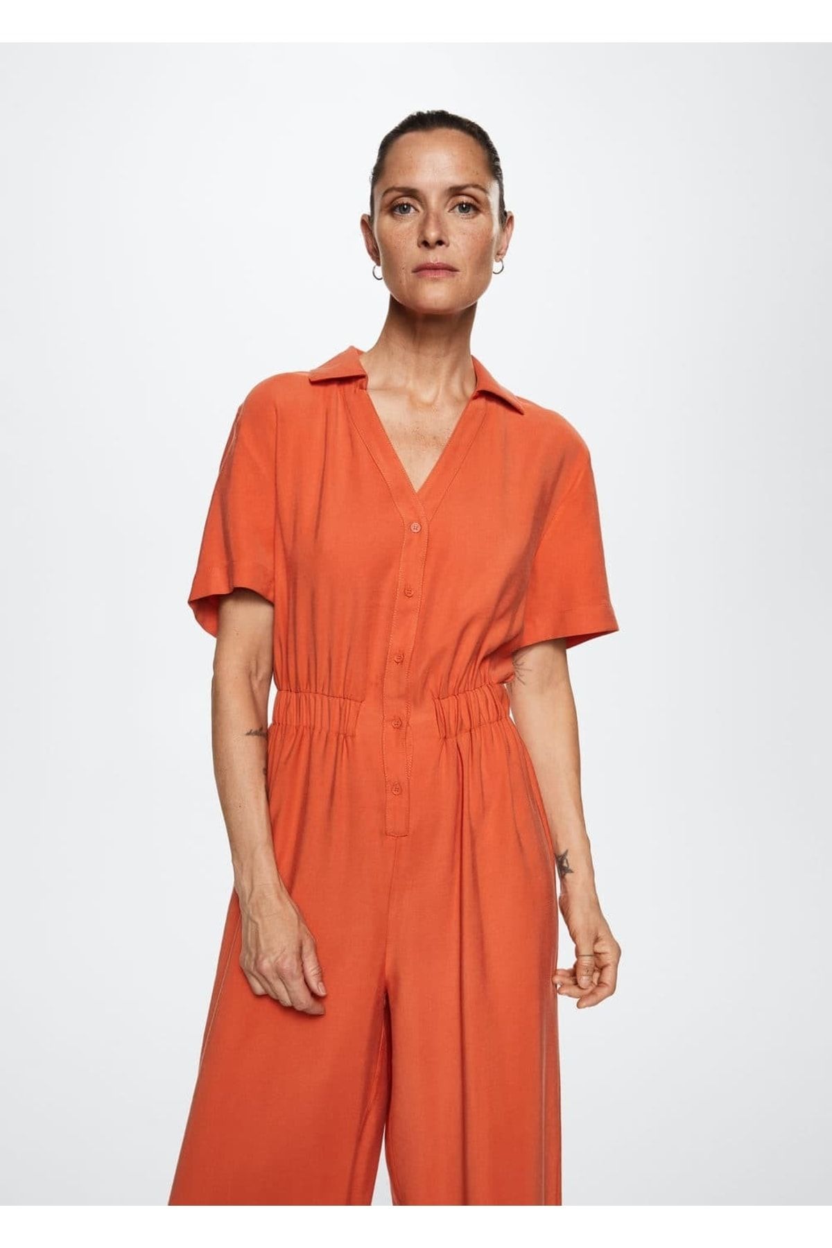 Mango orange online jumpsuit