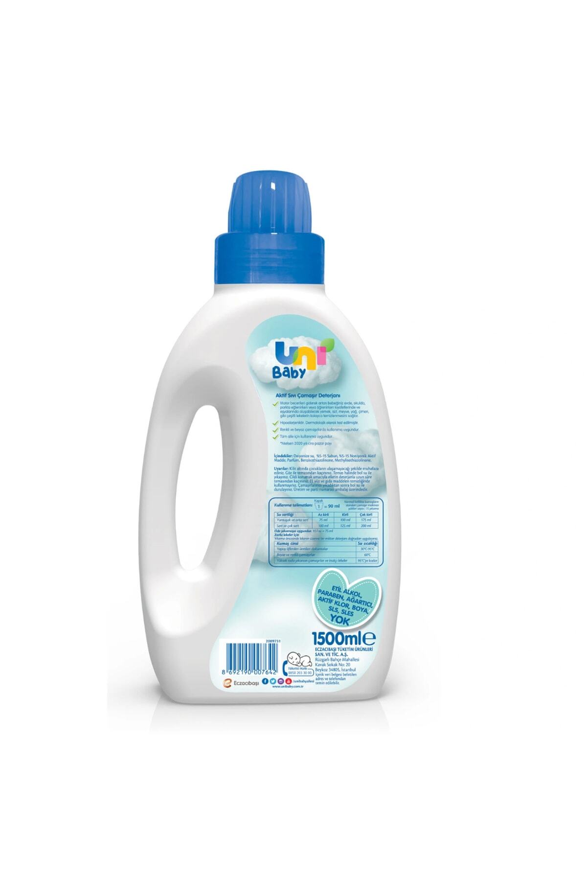 Uni Baby Çamaşır Deterjanı 1500 ml fotoğrafı 2 (önizleme)