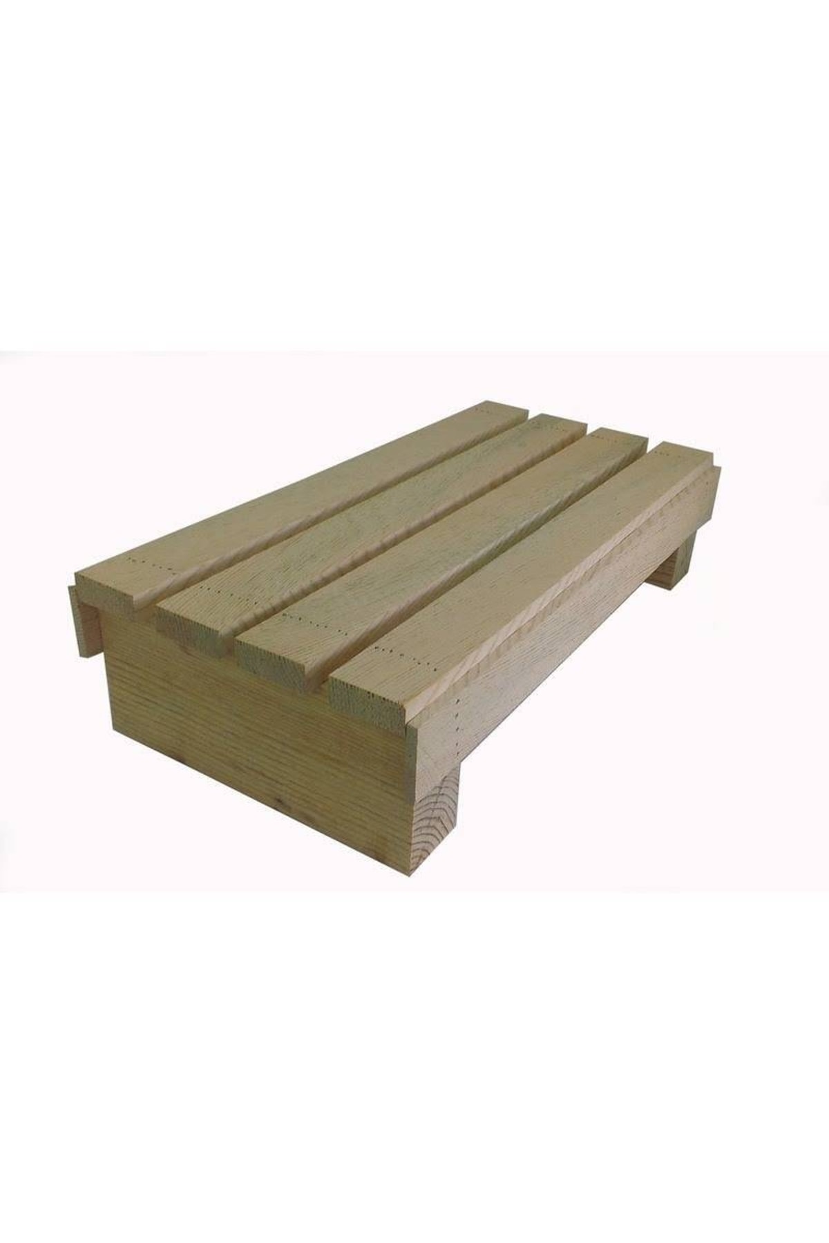 Ergonomimarket 16 Cm Yükseklik Doğal Ahşaptan Ev Içi Kullanıma Uygun Kaymaz Tabanlı Step Tahtası 25 Cm X 50 Cm