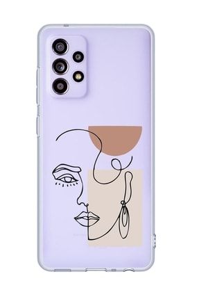 Galaxy A52 Uyumlu Womenart Desenli Premium Şeffaf Silikonlu Telefon Kılıfı Hc-Sam-2022-A52