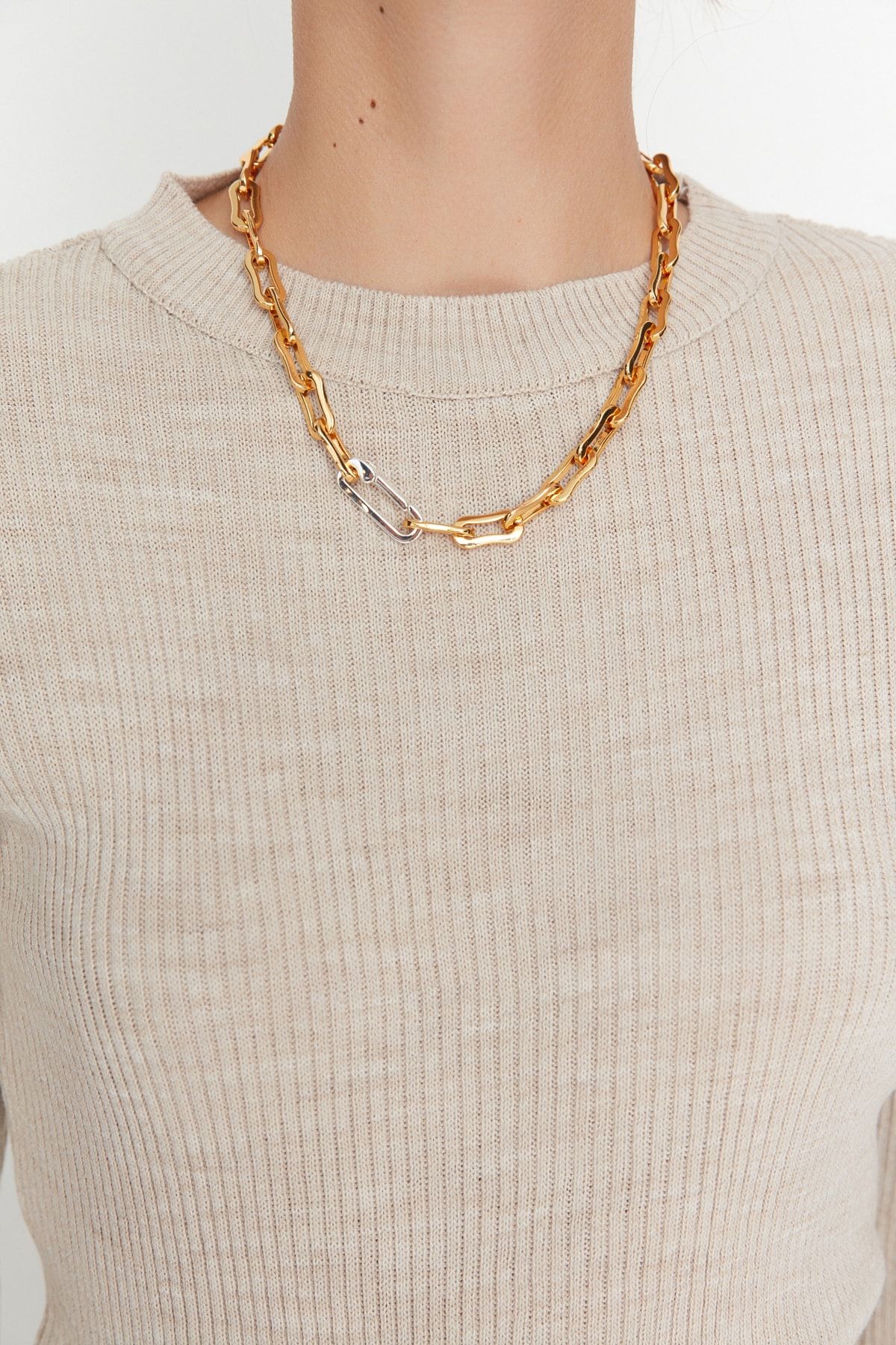 Trendyol Collection-Stone Basic vezetékes kötöttáru pulóver TWOAW22KZ1708 4