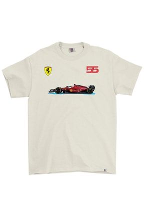 Carlos Sainz Ferrari Formula 1 Tişört CARLOS55TEE
