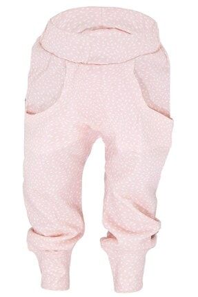 Bebek Çocuk Şalvar Pantolon Yapraklar Pembe BOU-S-PANT-0020