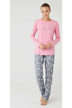 Collection Kadın Pijama Takım 3382 - Pembe MOD-3382-CAG-1