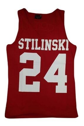 Teen Wolf - Stilinski 24 Baskılı Sıfır Kol T-shirt KOR-TREND32