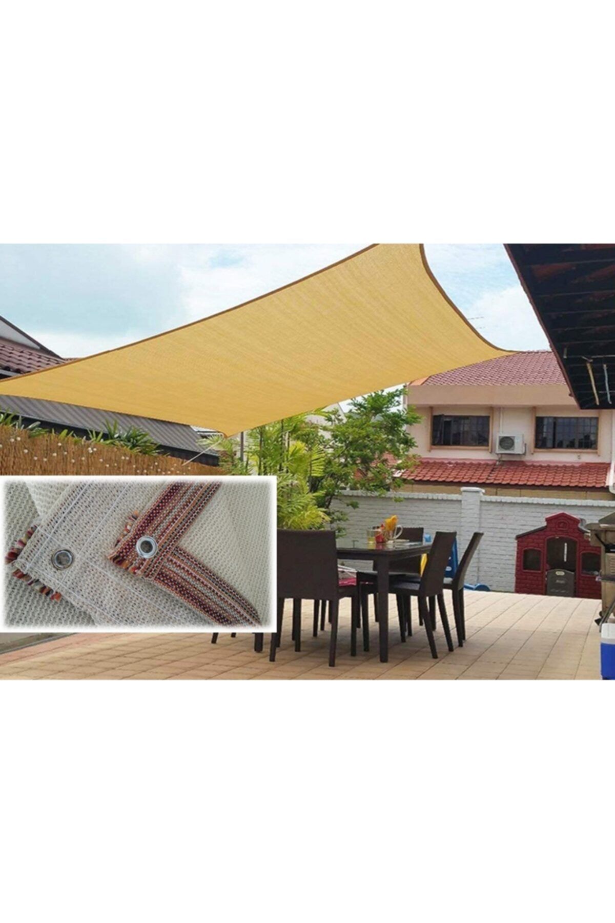 Doğalsan Tarım-Shade Net 2x7 M Cream Shade Cover Fabric 95% Garden Shade Fence Net Shading Net 4