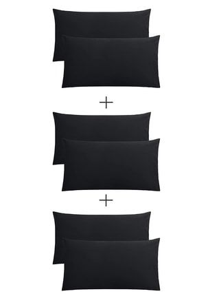 Stella Flavo 6'lı Yastık Kılıfı 50x70+20cm Kapaklı Siyah-siyah-siyah STFV6YSK12635