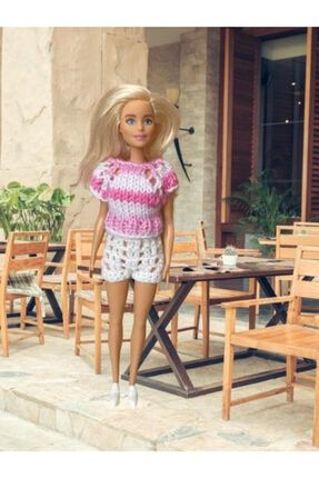 Barbie Bebek İçin Handmade Şortlu Takım 21OBRB027