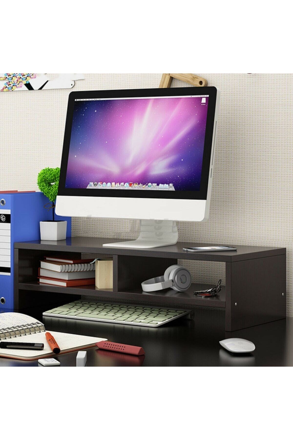 TNCN Mobilya-Black Computer Monitor Riser 1
