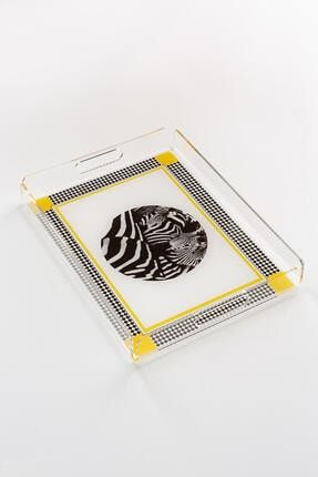 Zebra Desenli Pleksi Tepsi 40cm X 30cm QBHS01
