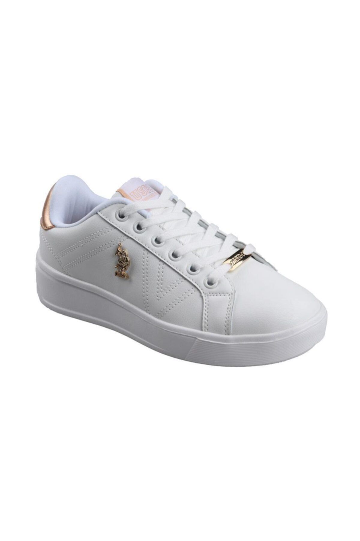 پولو اسن ایالات متحده کفش ورزشی زنانه کتانی فوق العاده سفید U.S. Polo Assn.