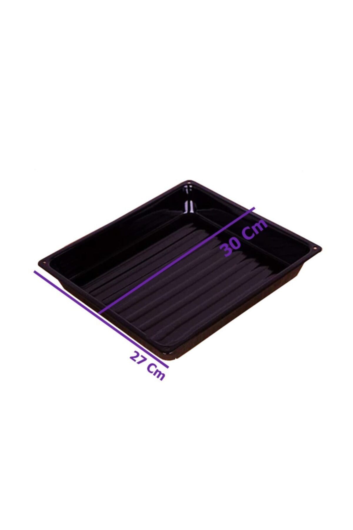 bimbambom-Enamel Baking Tray Small Size 27x30 Cm Fireproof Non-Stick Baking Tray 2