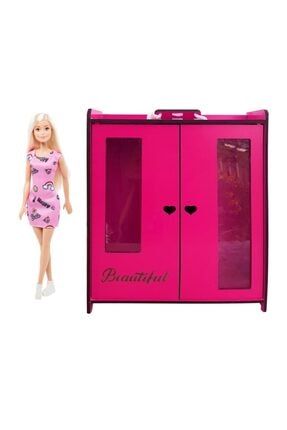 Barbie Baby Alive Uyumlu Dolap Ve Gardrop Yatak Odası Oyuncak Ev WDY85742