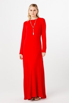 Eteği Piliseli Elbise Kırmızı 2013924300