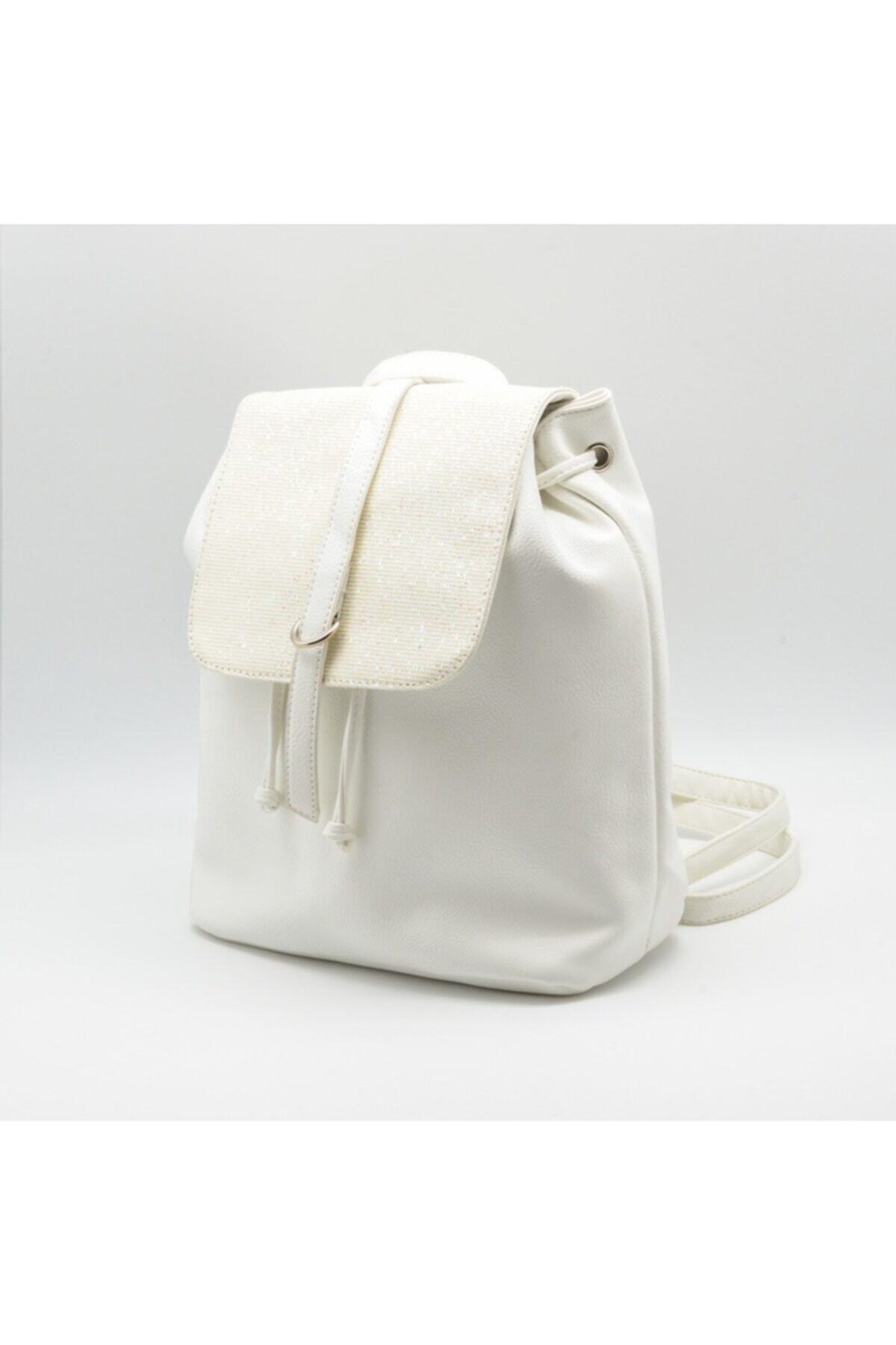 کوله پشتی زنانه سفید Moda1001 | 40802 اورجینال - تصویر 5