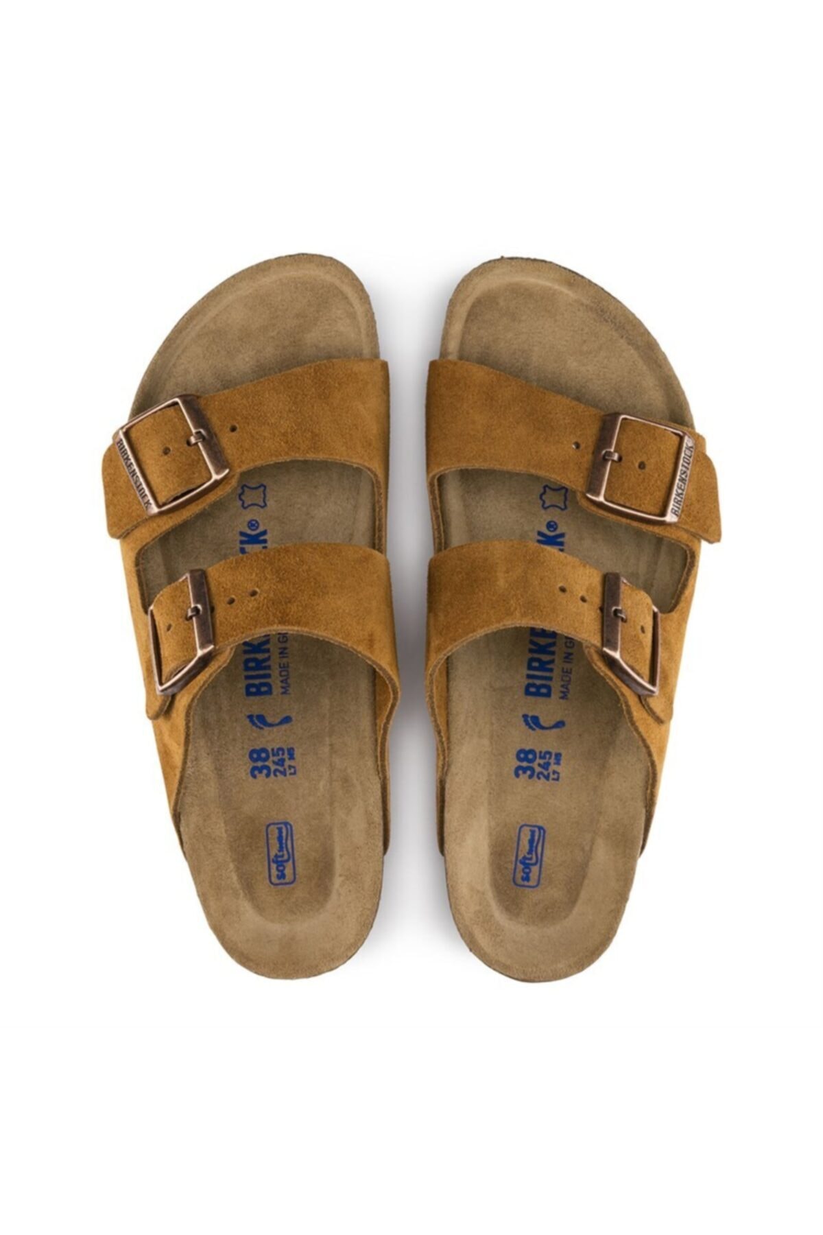 دمپایی بیرکن استاک زنانه چرم مصنوعی قهوه ای  راسته      Beachwear | Birkenstock 1009527 VN - تصویر 5