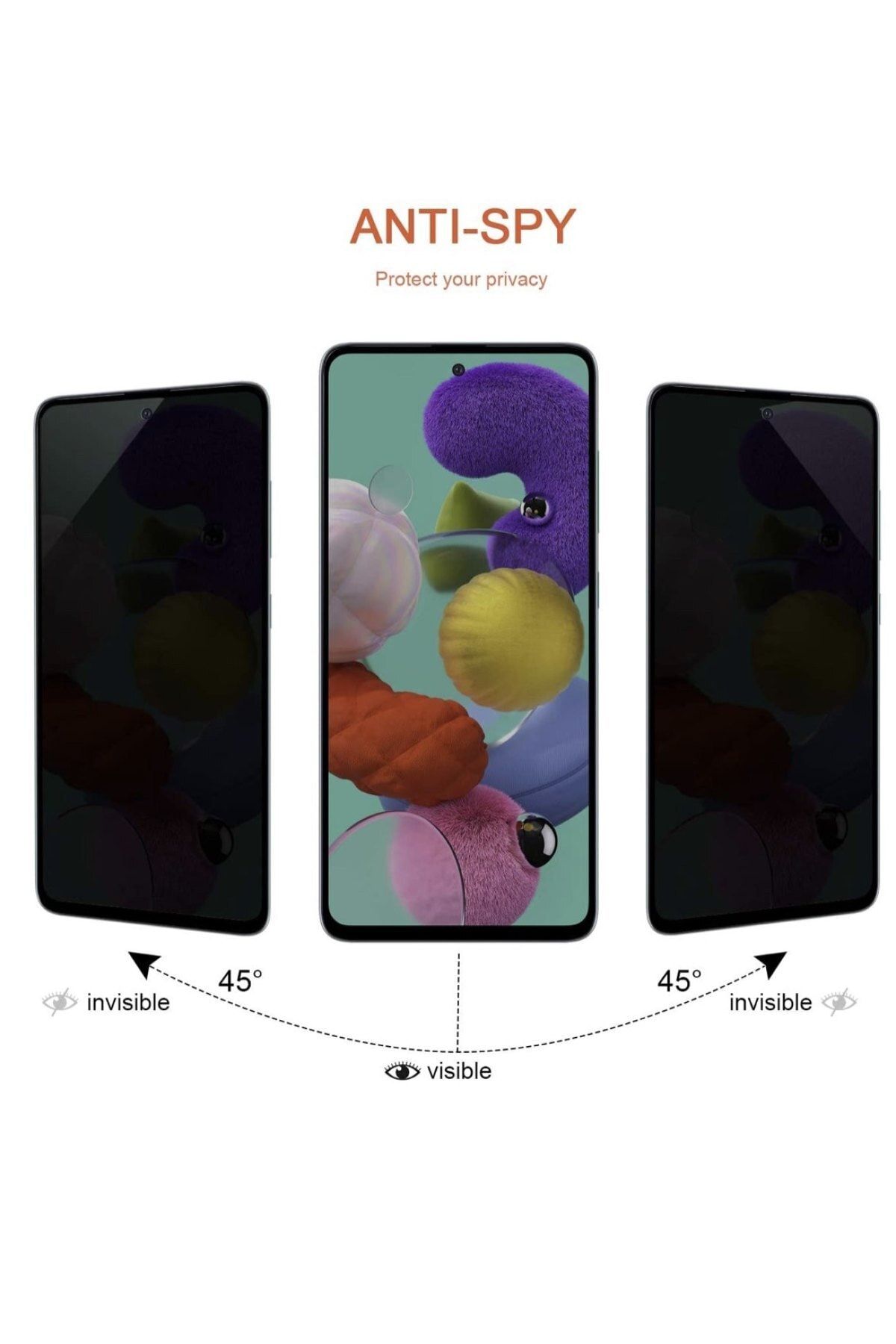 TEKNOPARKTA-Teknopark Oppo A91 Privacy Curved Ghost Full Screen Protector with Privacy Filter 4