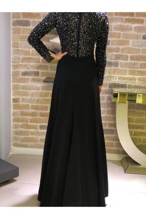 Kenzel Haute Couture Taş Işlemeli Abiye-siyah 8Y6222S