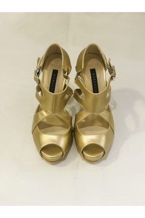 Kadın Altın Renk Topuklu Ayakkabı IMGE3359