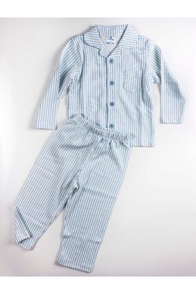 Çizgili Erkek Çocuk Pijama Takımı LG5207POLTEKMX