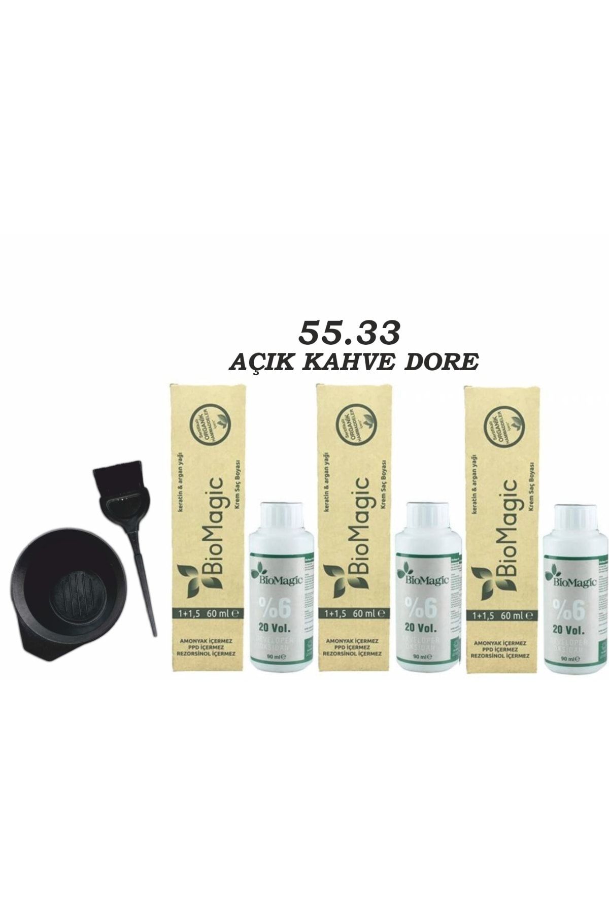 رنگ موی ارگانیک 55.33 A.coffee Dore 60ml BioMagic