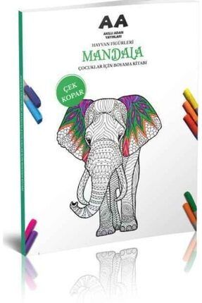 Hayvan Figürleri Mandala Çocuklar Için Boyama Kitabı 9786257093002