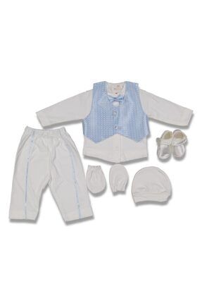 Mavi Yelekli Ekonomik Erkek Bebek Mevlüt Kıyafeti 16690