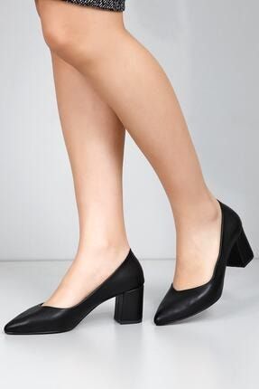 Siyah Topuklu Ayakkabı Siyah Kadın Topuklu Ayakkabı