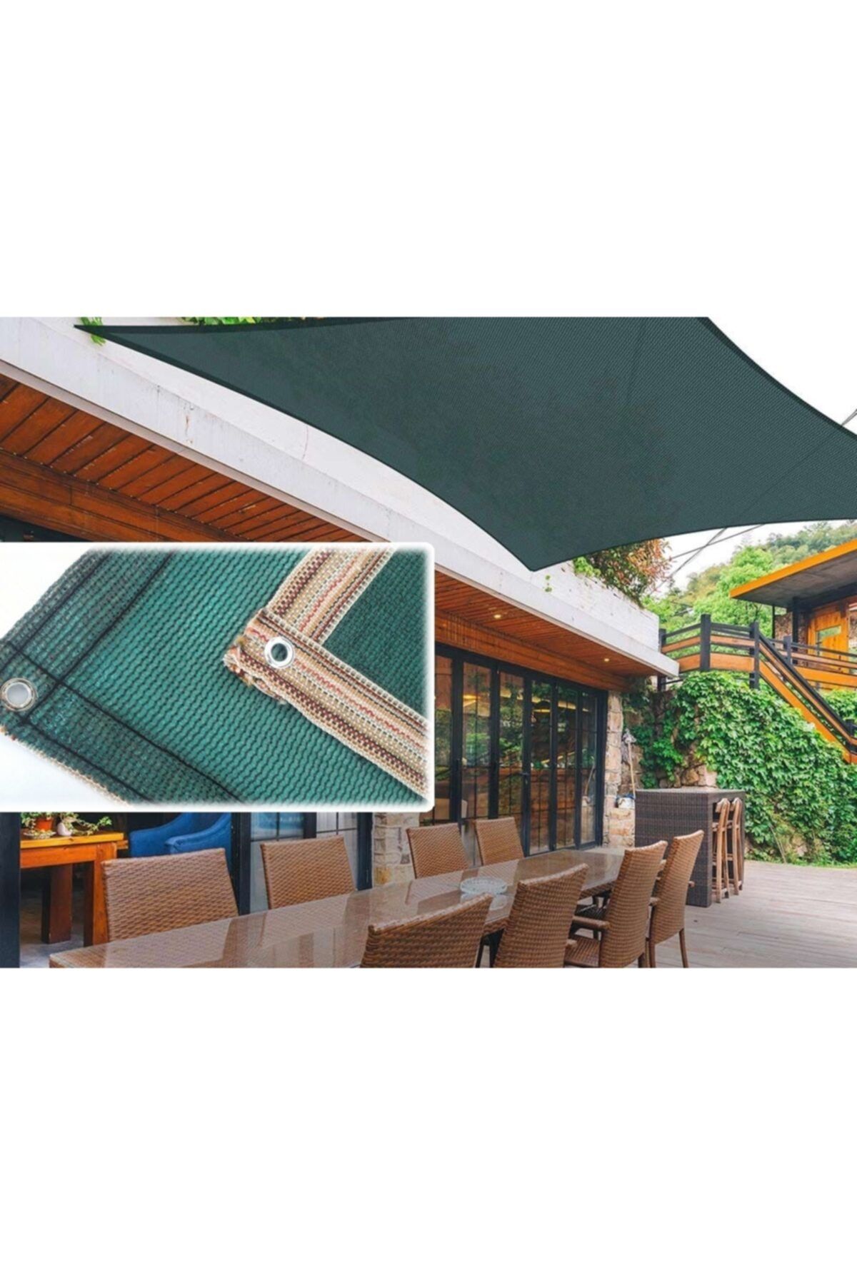 Doğalsan Tarım-Shade Net 3x11 M Garden Shade 95% Green Shade Cover Fabric Perforated Shade Net Shading Net 2