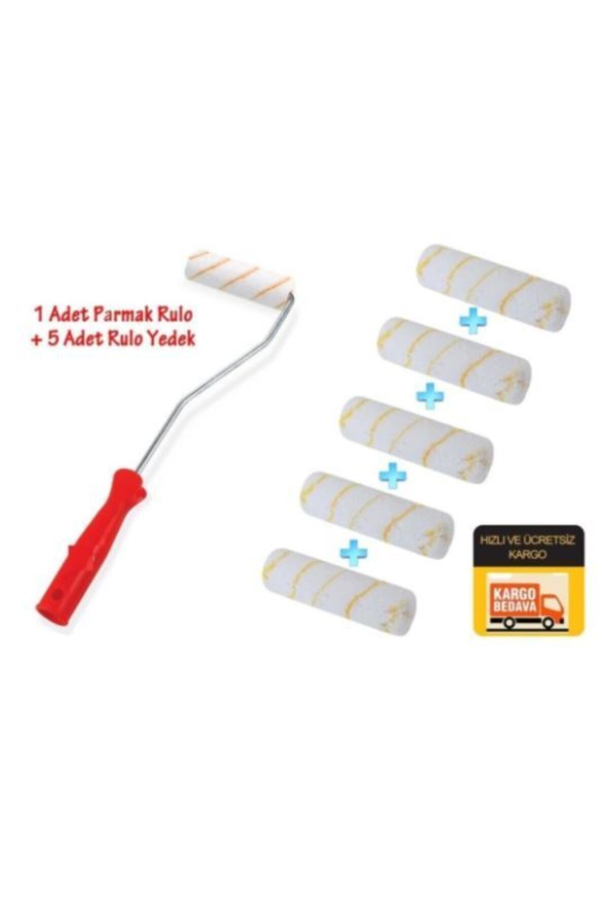 Kardelen Fırça Parmak Rulo Kalorifer Rulosu 5 Adet Parmak Rulo Yedek