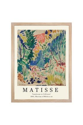 Matisse Landscape At Collioure Çerçeveli Poster Tablo 30x40cm Doğal Ahşap Çerçeveli ARTSH012