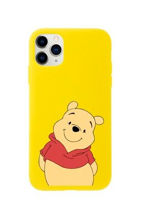 Iphone 11 Pro Sevimli Winnie Pooh Tasarımlı Sarı Telefon Kılıfı MCIP11PLSWPH