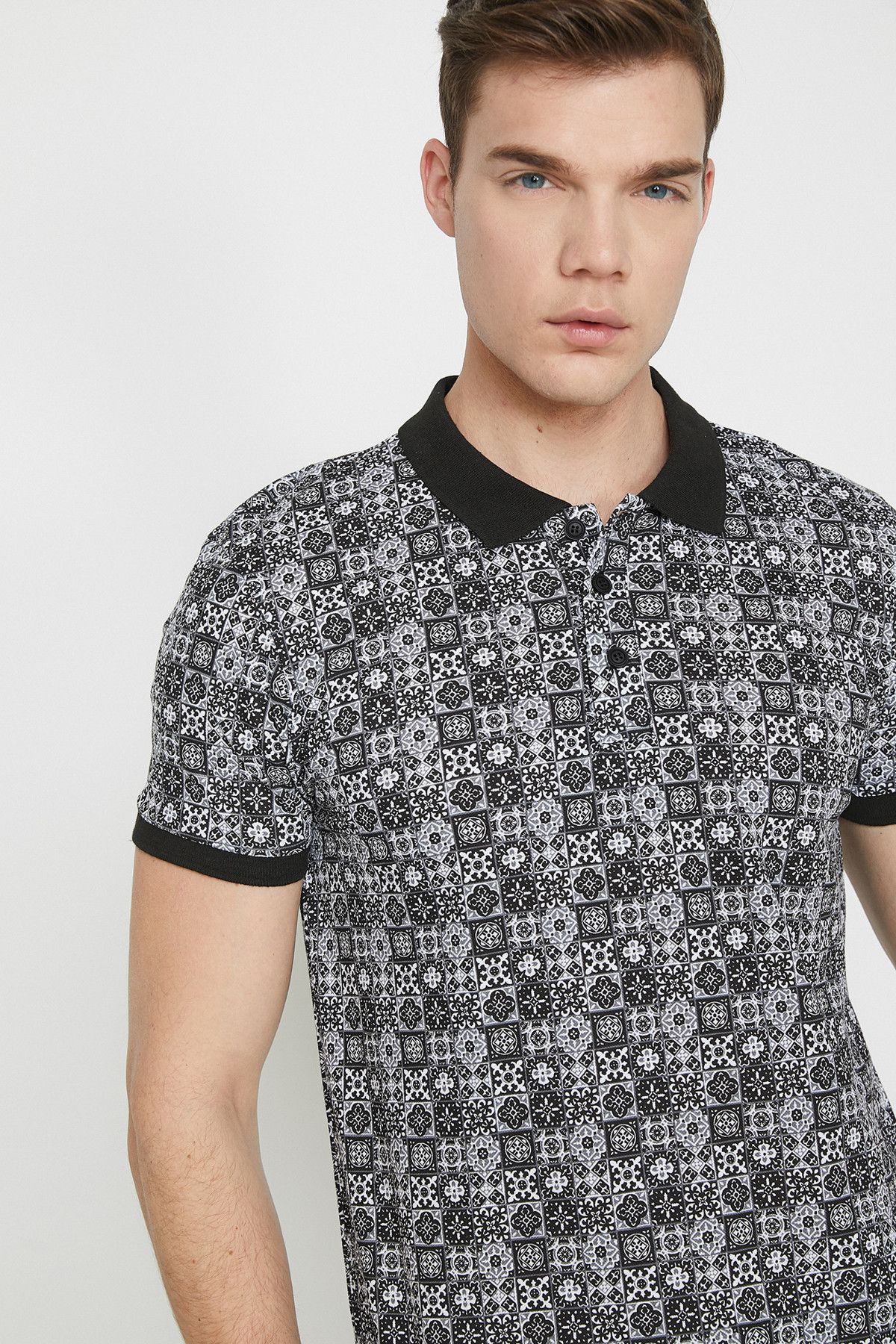 Koton Poloshirt Schwarz Regular Fit Fast ausverkauft